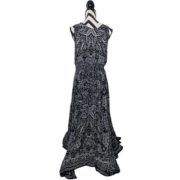 Bila Boho Printed Handkerchief Sz L Sleeveless Maxi Dress - Picture 3 of 12